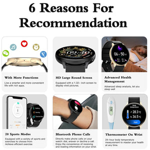 Smartwatch senhoras frequência cardíaca pressão arterial personalizado dial esporte relógio de fitness homem mulher à prova